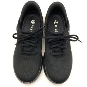 Kizik Madrid Eco Knit Black Mesh Hands-Free Athletic Sneakers Womens 7 Mens 5.5
